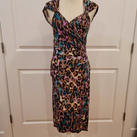 Diane Fon Furstenberg 100% Silk Wrap Dress Size 6 - Picture 8 of 8